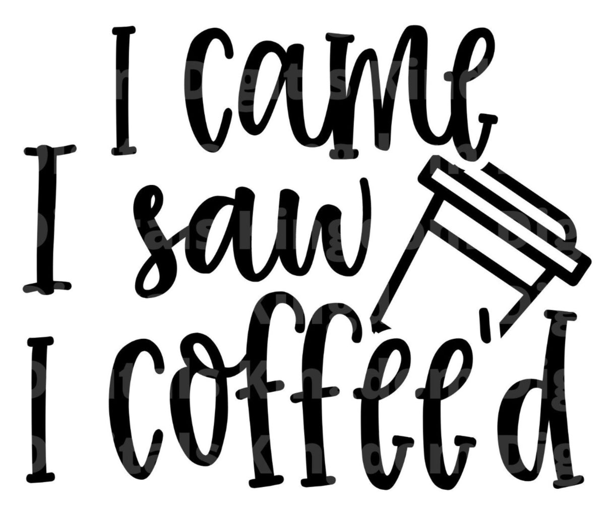 I Came I Saw I Coffee'd SVG Cut File