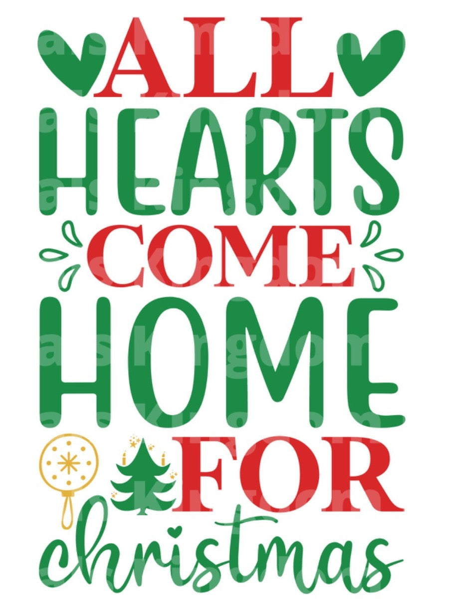 All hearts come home for christmas SVG Cut File