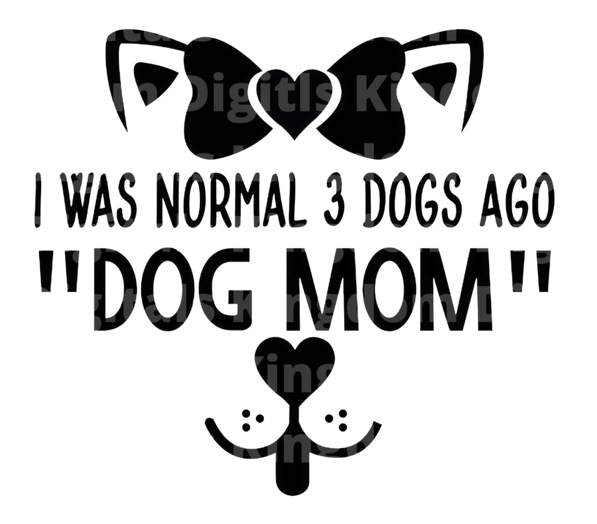 I was normal 3 dogs ago Dog Mom SVG Cut File