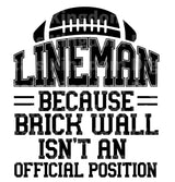 Lineman  Because brick wall isn't an official position SVG Cut File