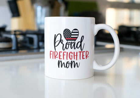Proud Firefighter Mom SVG Cut File