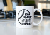 Eat Sleep Baseball Repeat SVG Cut File