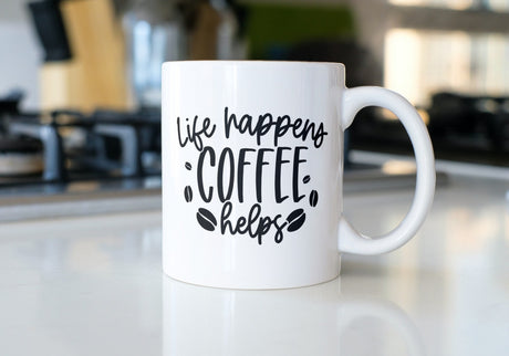 Life Happens Coffee Helps SVG Cut File