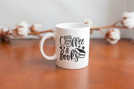 Coffee And Books SVG Cut File