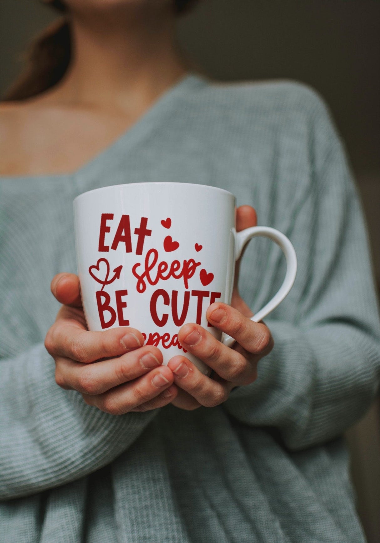 Eat Sleep Be Cute Repeat SVG Cut File