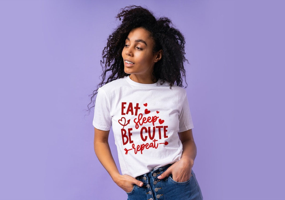 Eat Sleep Be Cute Repeat SVG Cut File