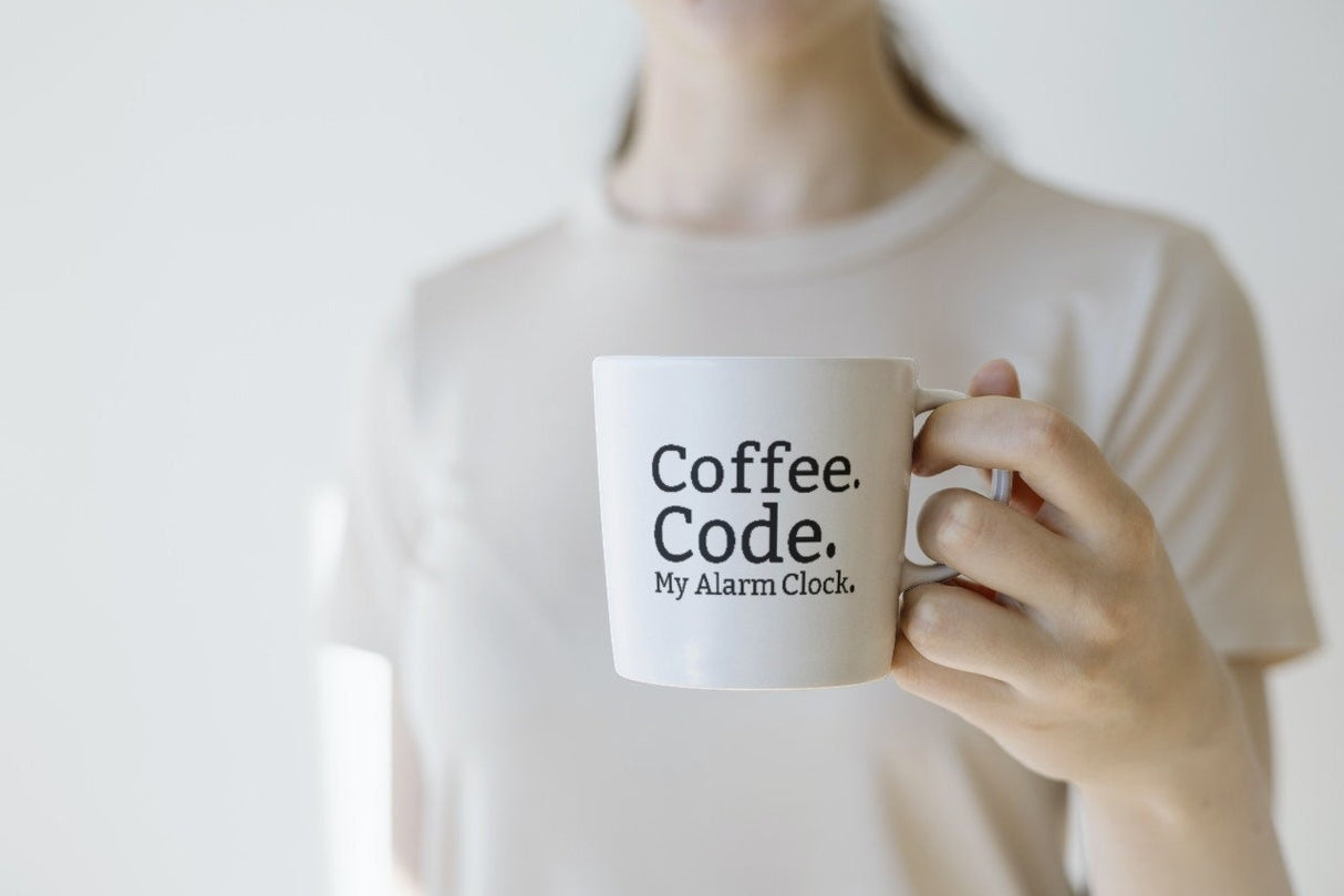 Coffee Code My Alarm Clock SVG Cut File