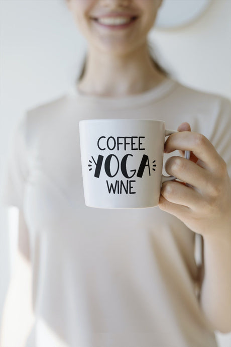 Coffee Wine Yoga SVG Cut File