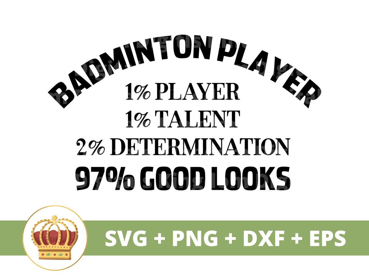 Badminton Player SVG Cut File