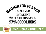 Badminton Player SVG Cut File