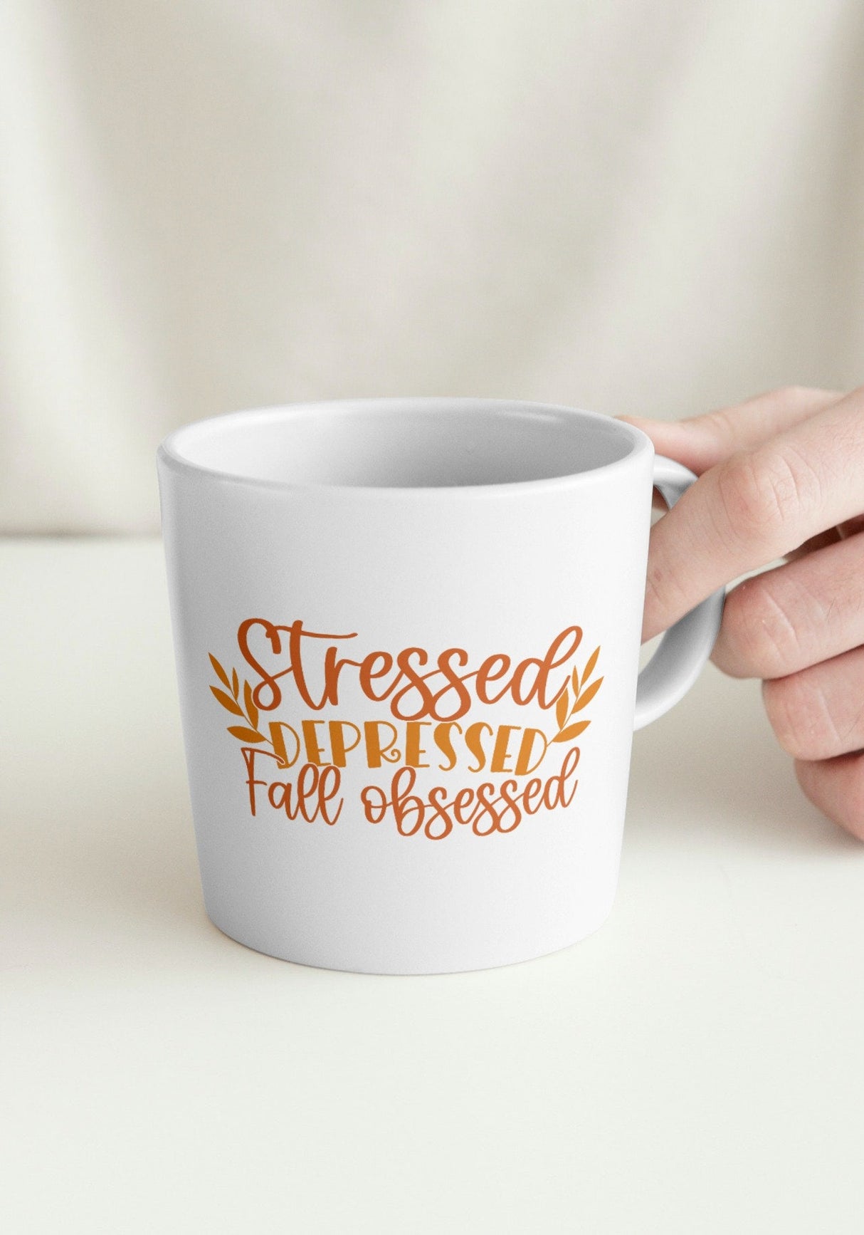 Stressed Depressed Fall Obsessed SVG Cut File