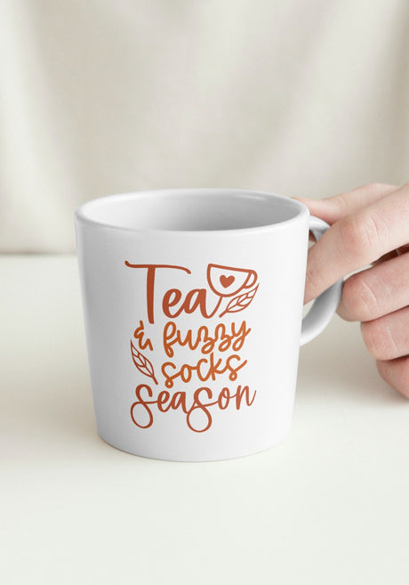 Tea and fuzzy socks season SVG Cut File