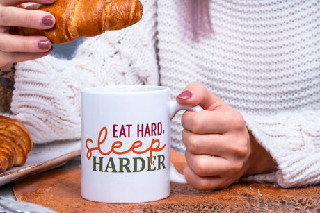 Eat hard, sleep harder SVG Cut File