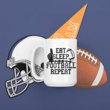 Eat Sleep Football Repeat SVG Cut File