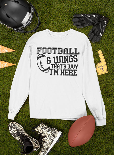 Football & Wings That's why I'm here SVG Cut File