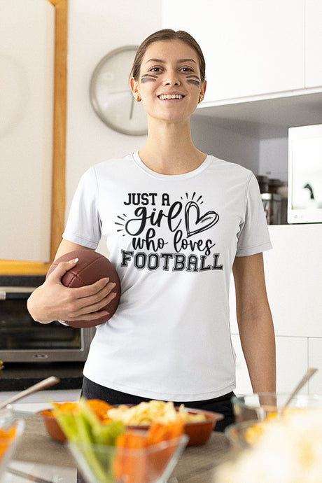 Just a girl Who loves FOOTBALL SVG Cut File