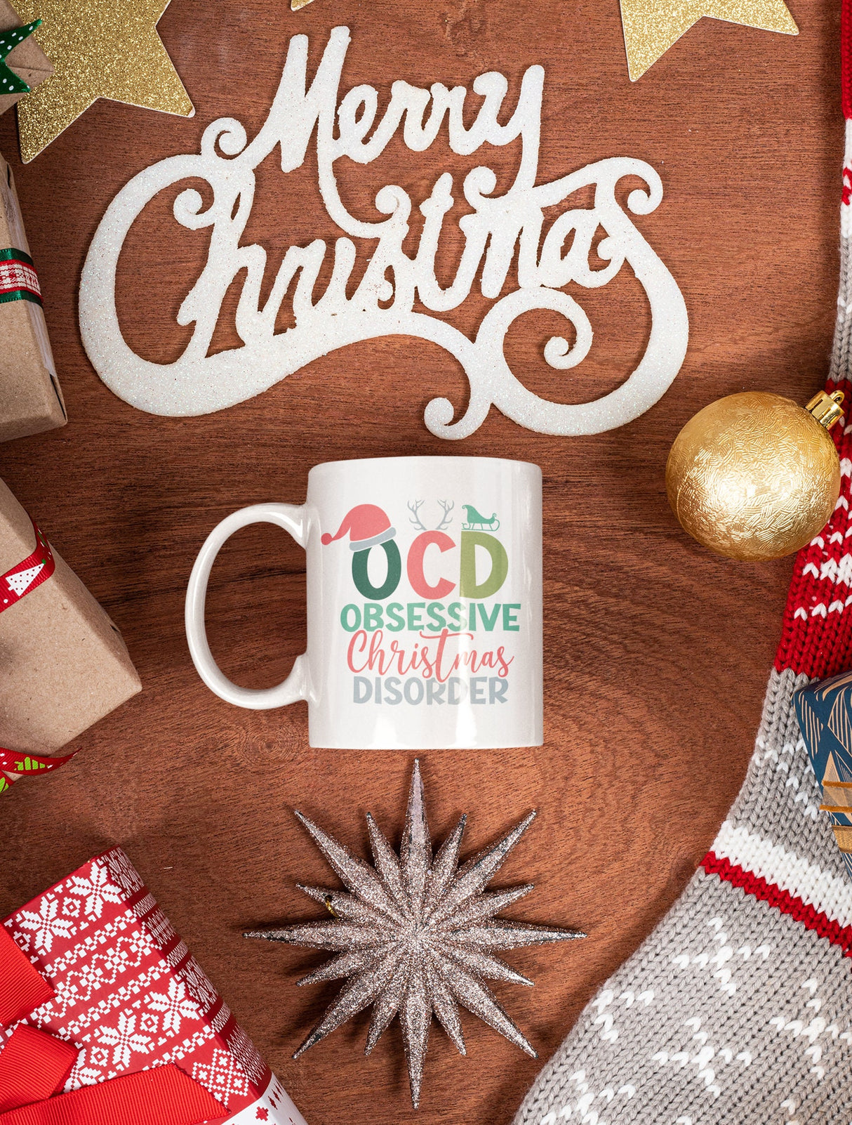 OCD Obsessive Christmas Disorder SVG Cut File