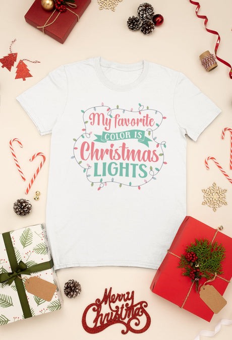 My favorite color is Christmas lights SVG Cut File