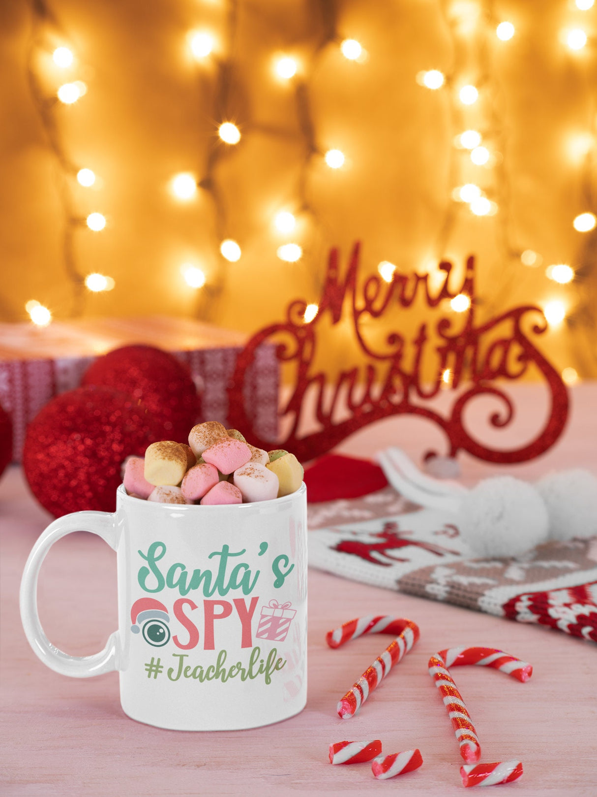 Santa's Spy - #Teacherlife SVG Cut File
