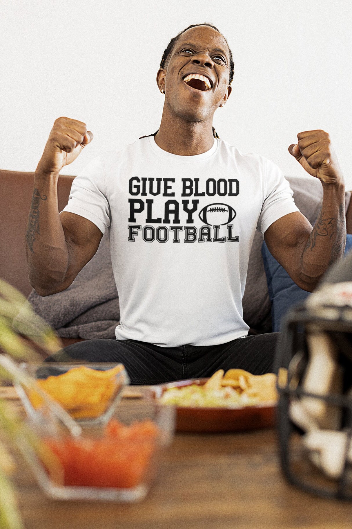 Give Blood Play Football SVG Cut File