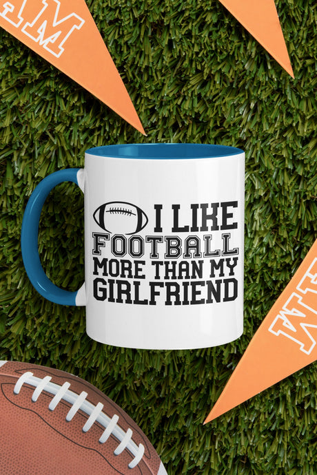 I like football more than my Girlfriend SVG Cut File