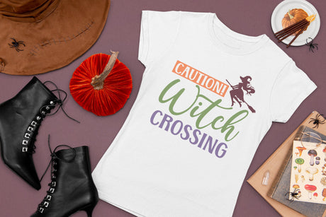 Caution! Witch Crossing SVG Cut File